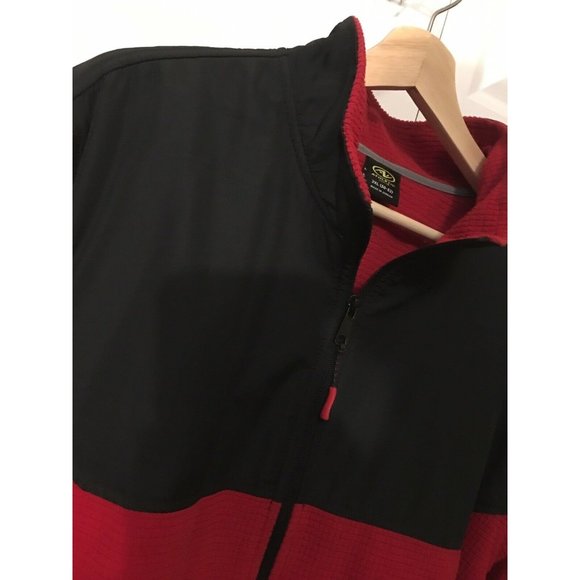 Athletic Works Men’s Sz 2XL Runner‎ Jacket Full Zip Black Red - Picture 6 of 7